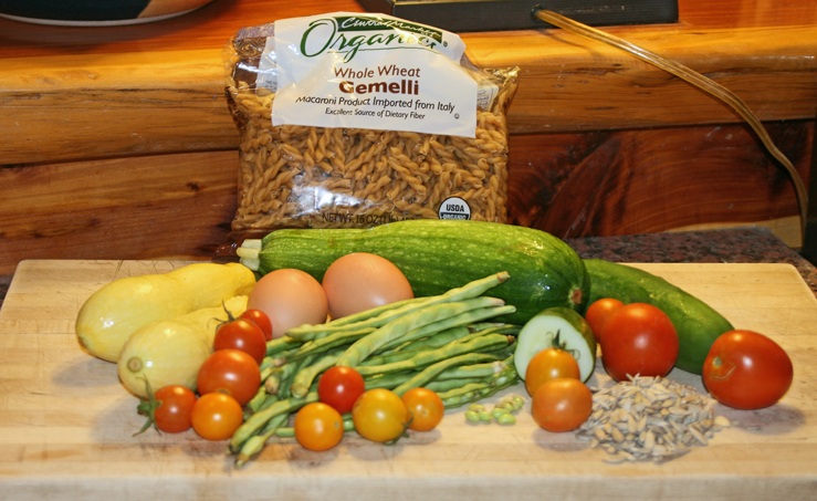 Summer Vegetable Salad Ingredients